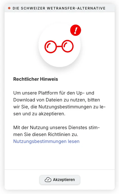 Schritt 1: Nutzungsbestimmungen akzeptieren