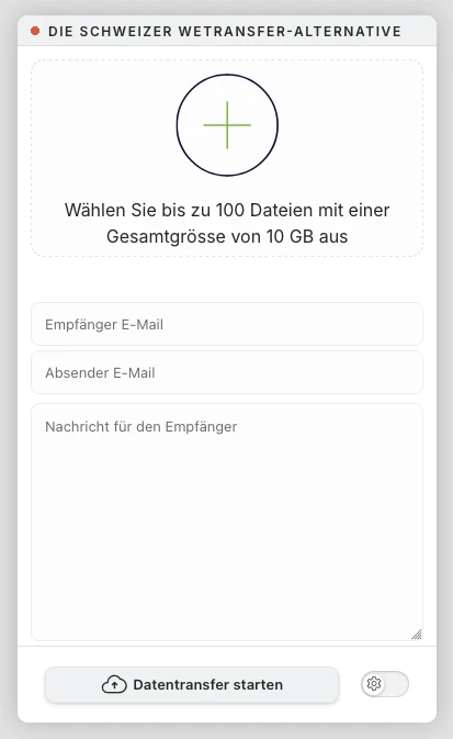 Schritt 2: Dateien auswählen und Angaben ausfüllen
