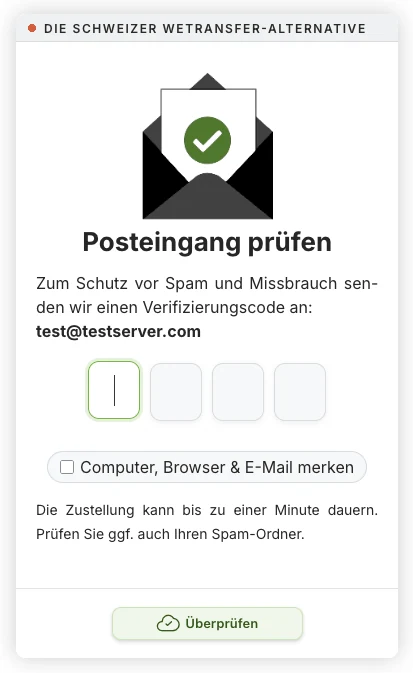 Schritt 5: E-Mail-Adresse bestätigen